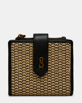 JEM STRAW WALLET BLACK/NATURAL